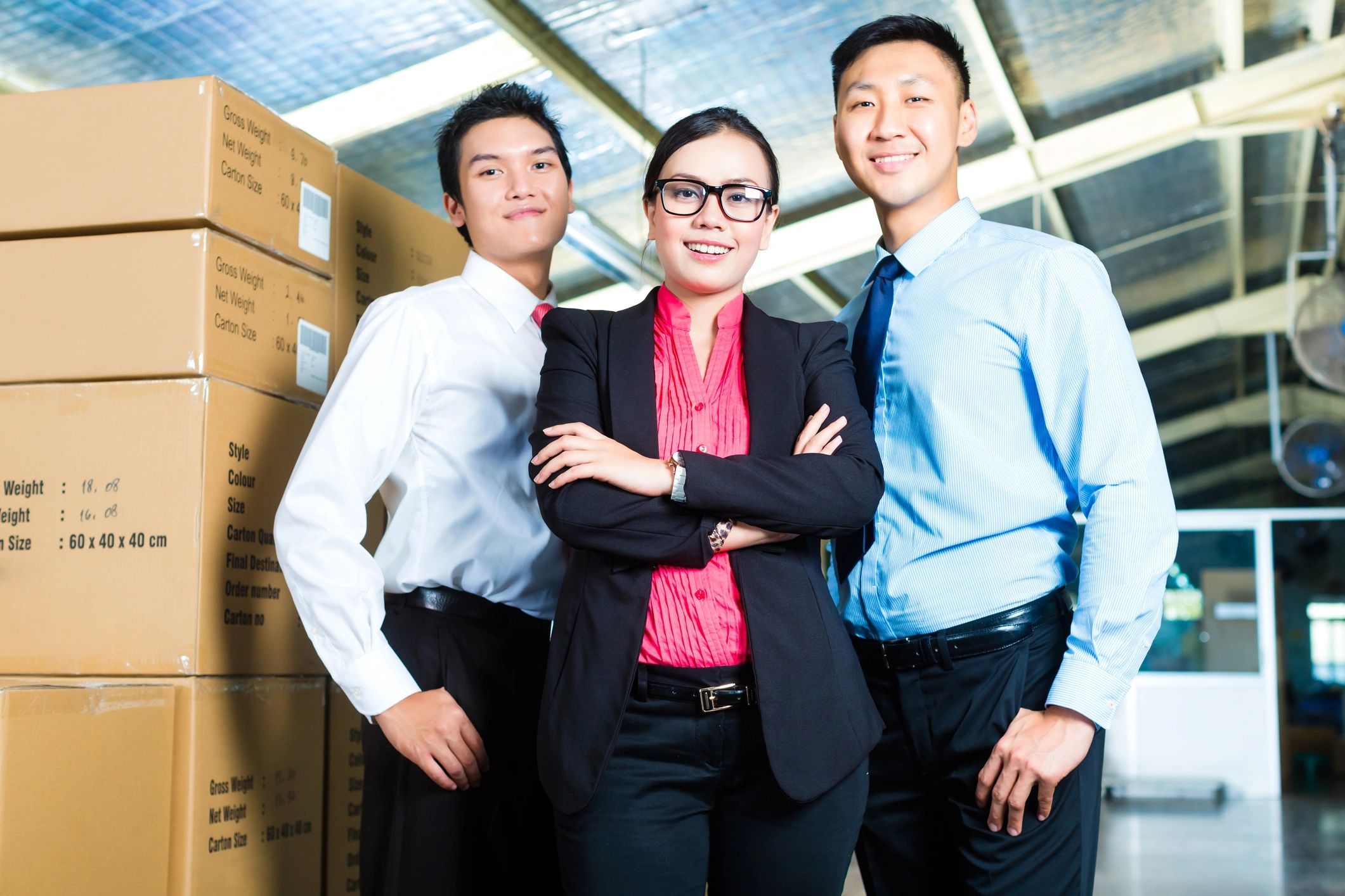 international business sourcing China logistics modern office